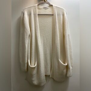 Madewell Cream Open-Front Cardigan